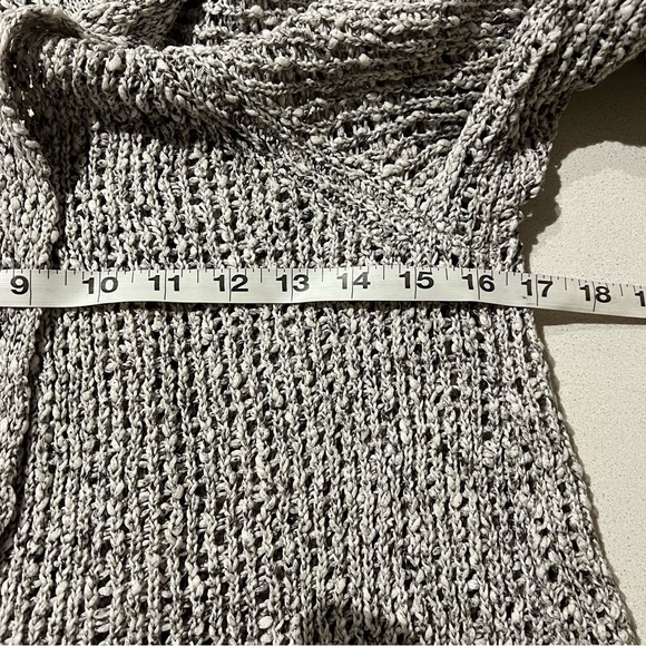 Eileen Fisher Open Knit Cardigan Cotton Pockets B - Picture 7 of 9